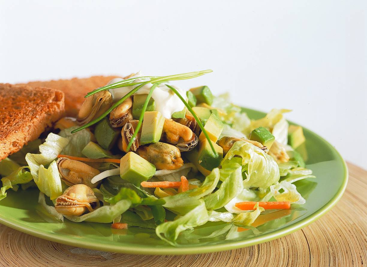 Mosselsalade met citroenmayonaise