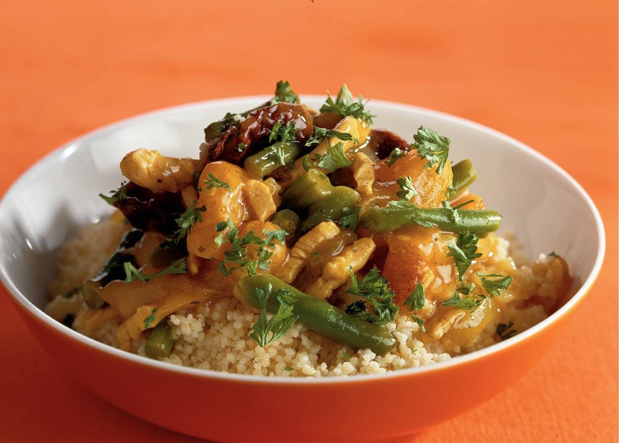 Couscous met kalkoen en tutti frutti