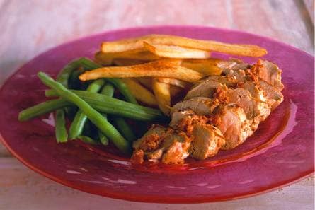 Varkenshaas gevuld met tomatentapenade
