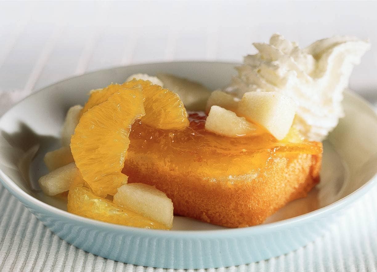 Cake met vers fruit