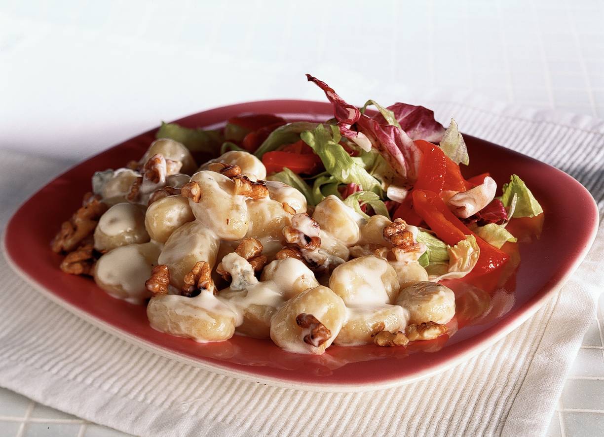 Gnocchi met walnoten en gorgonzola