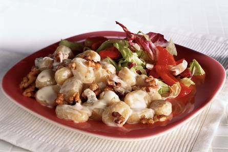 Gnocchi met walnoten en gorgonzola