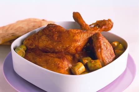Indiase kippenbouten uit de oven