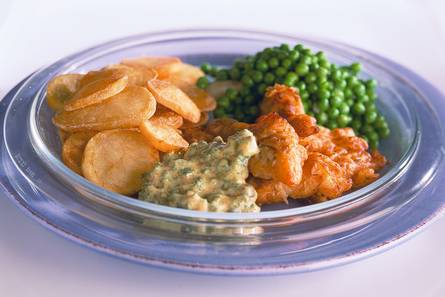Kibbeling met mosterdsaus