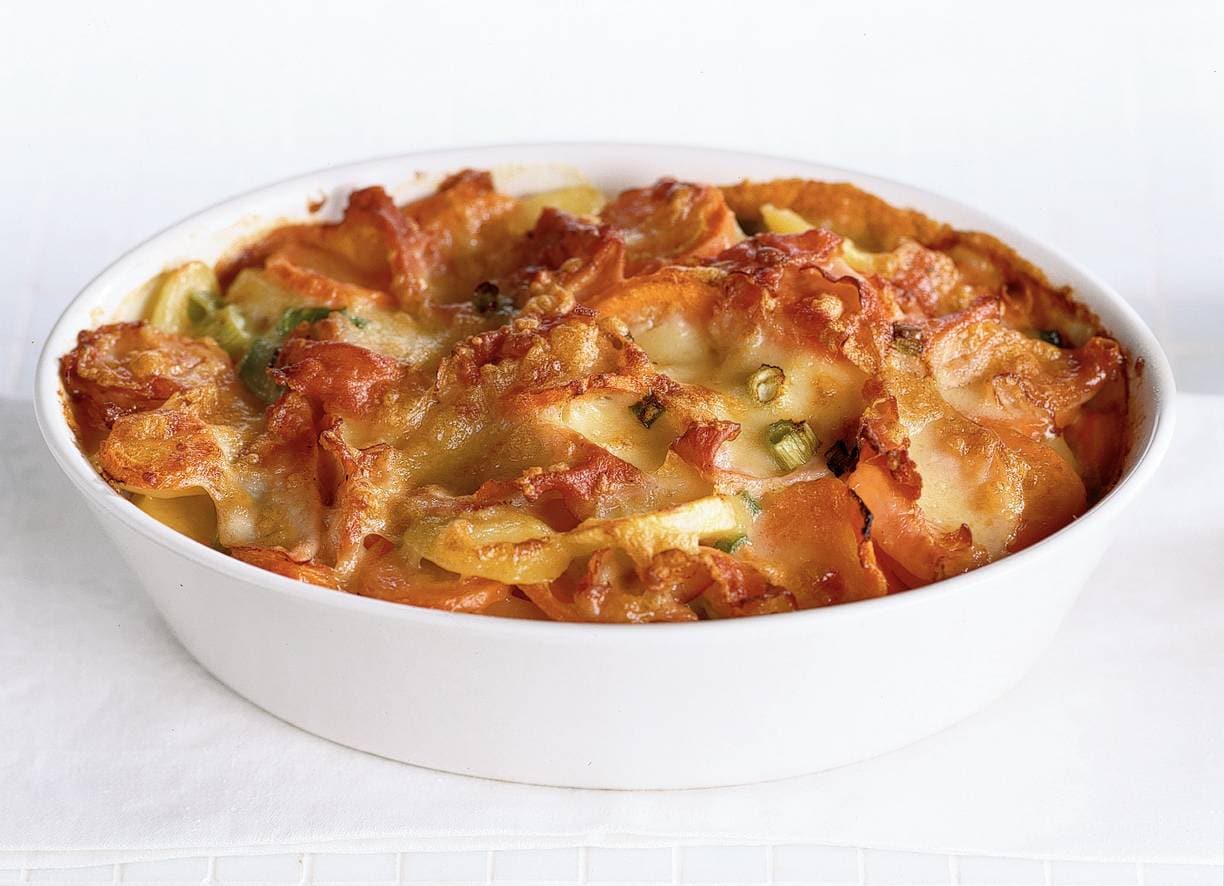 Kaas-aardappelschotel