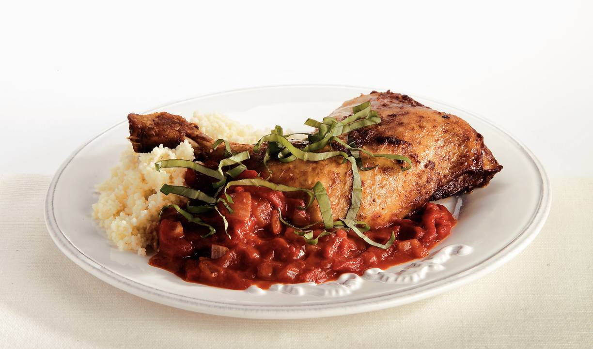 Snelle couscous met kippenbout
