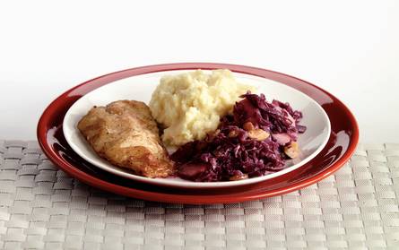 Romige rodekool met lekkerbek