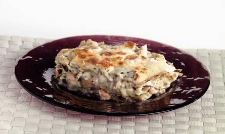 Lasagne met witlof en zalm
