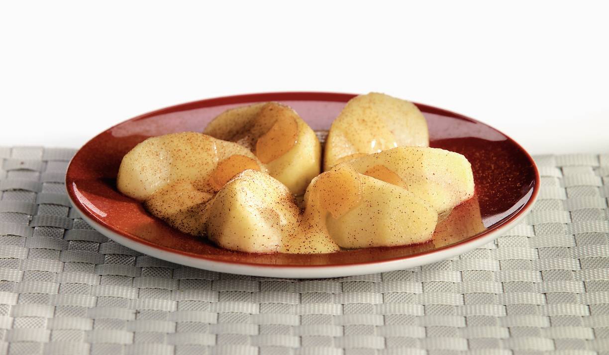 Warme appel met gembervla