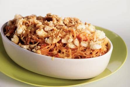 Gegratineerde spaghetti