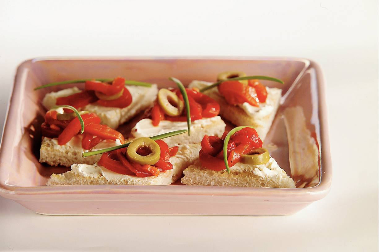 Pittige toast met zuivelspread