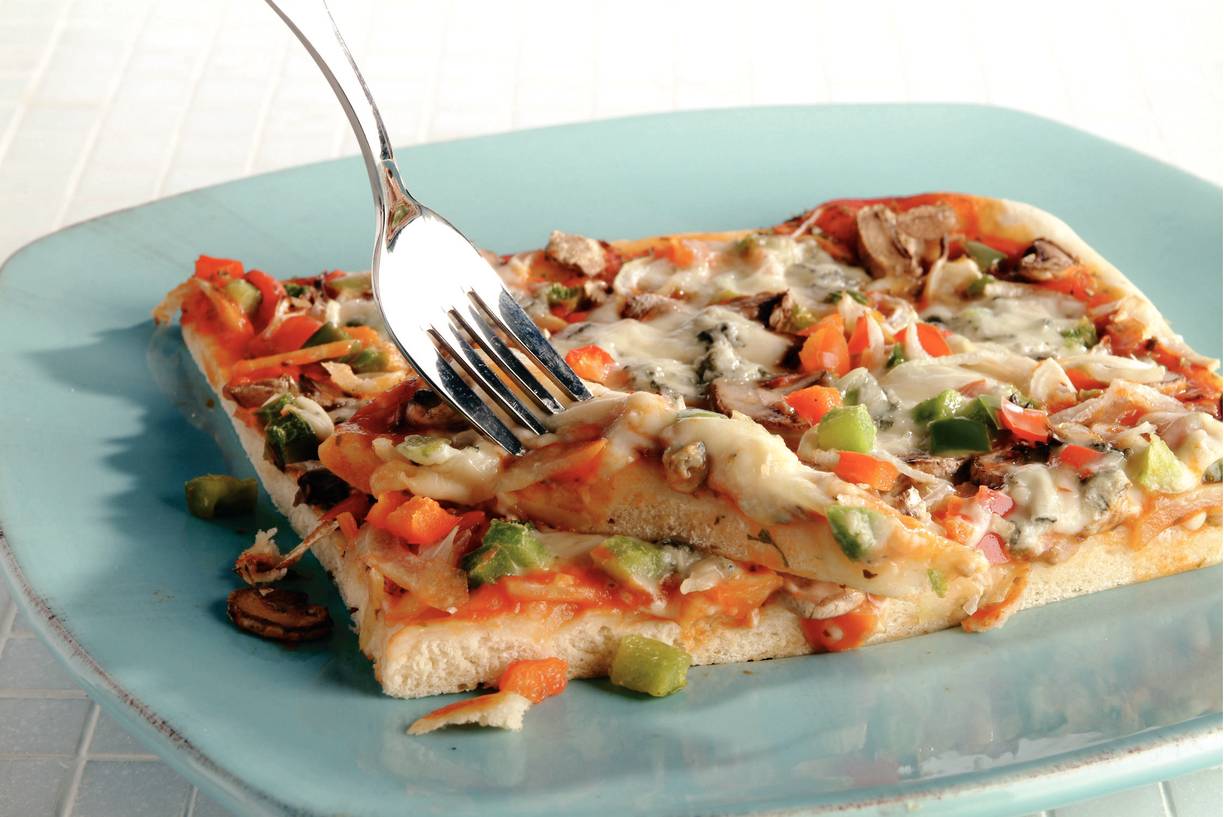 Groentepizza met gorgonzola