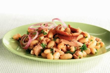Witte-bonensalade met tonijn