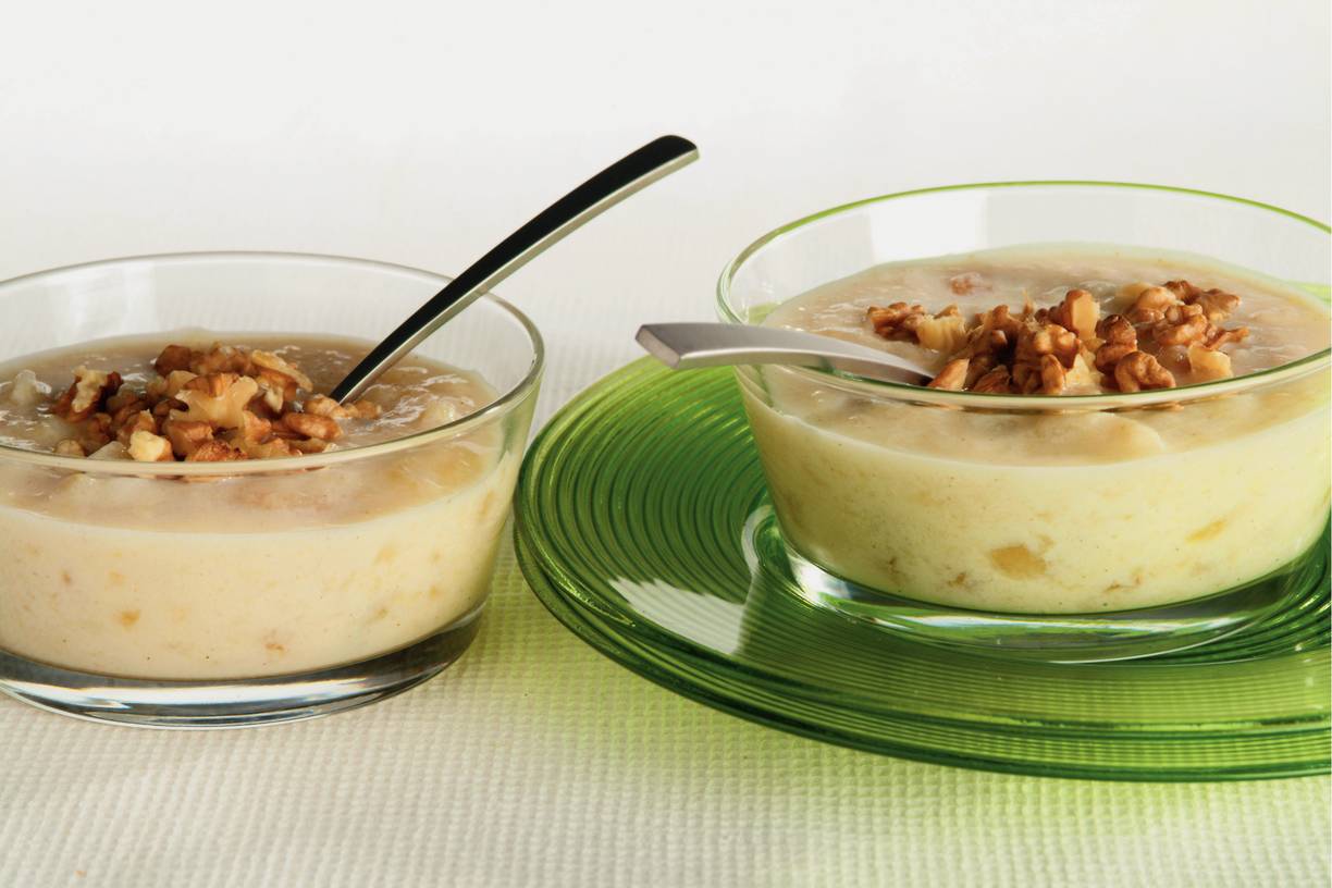Appelyoghurt met walnoten