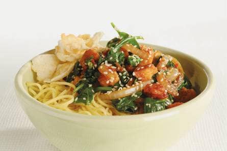Chinese spinazie uit de wok