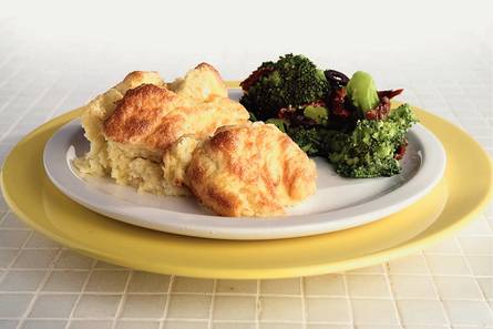 Romige aardappel-kaassoufflé