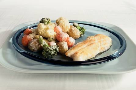 Roodbaarsfilet met groenteschotel