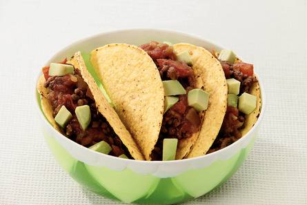 Taco's met gehakt en linzen