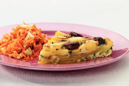 Aardappeltortilla met braadworst