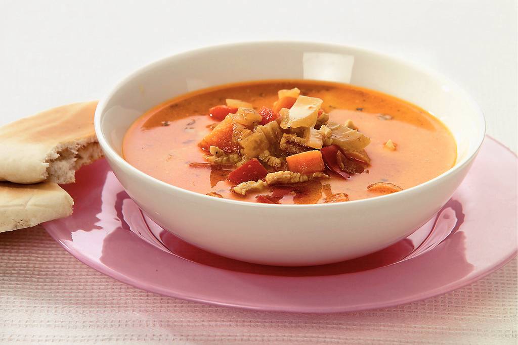 Thaise soep met kip en miehoen recept Allerhande Albert Heijn België