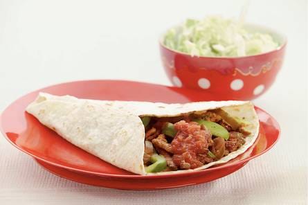 Shoarmawraps met milde tacosaus