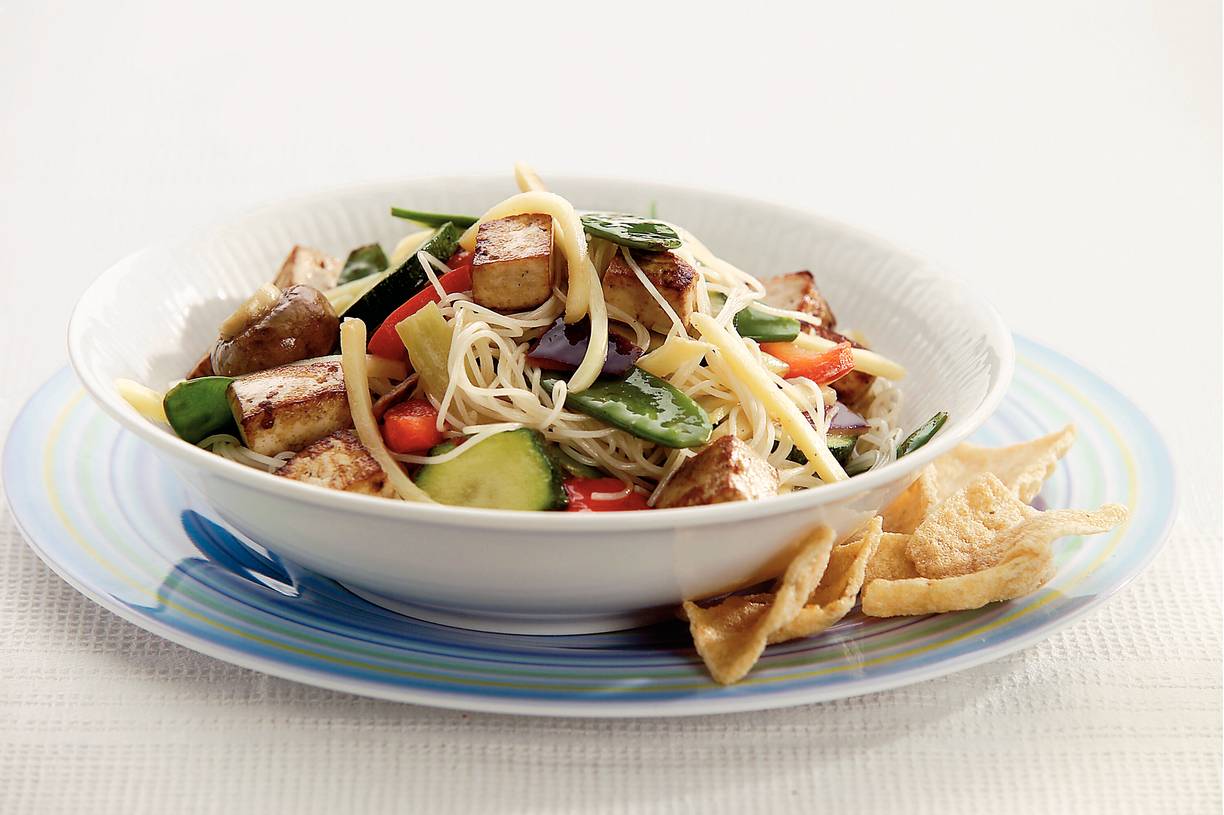 Japanse wokschotel met tofu