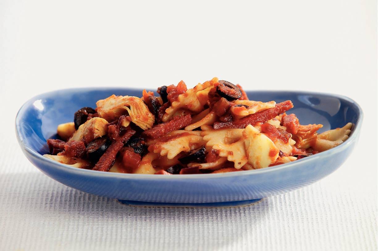 Farfalle met sundried tomatosaus