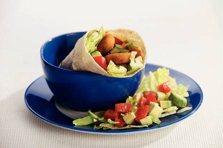 Wraps met vegetarische nuggets