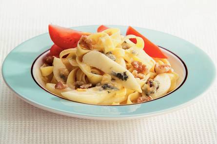 Tagliatelle met peer en blauwaderkaas