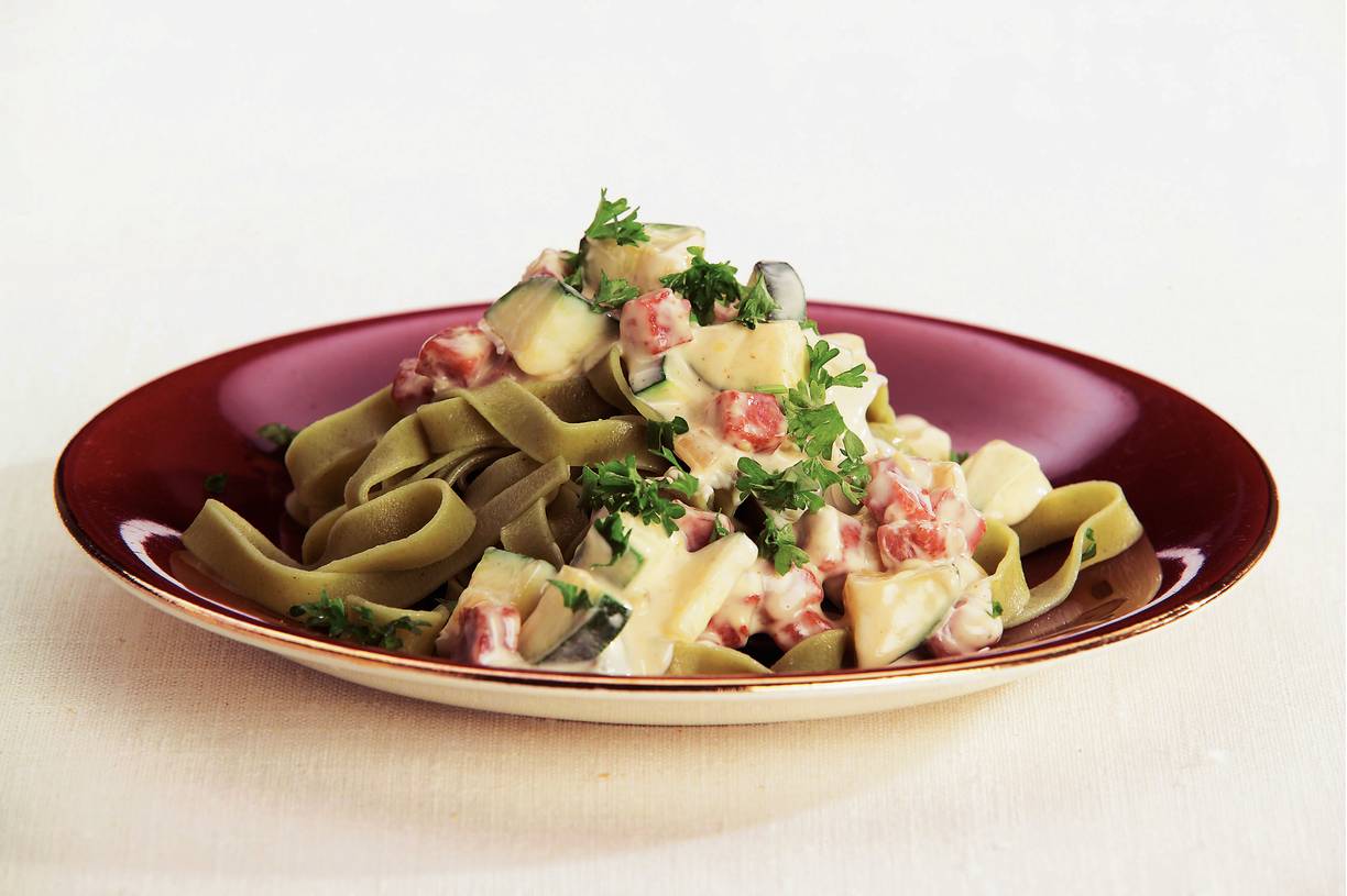Tagliatelle met spek en mascarpone