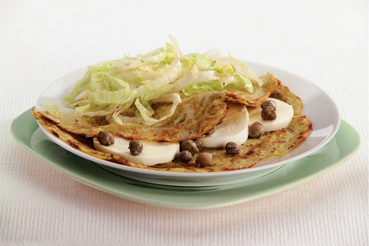 Pestopannenkoek met mozzarella