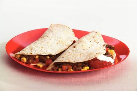 Tortilla's met rundvlees