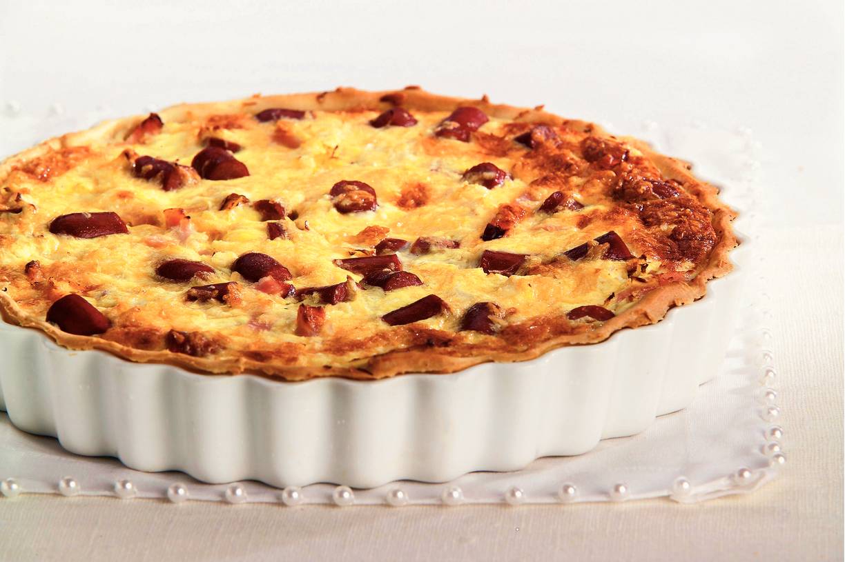 Romige zuurkoolquiche