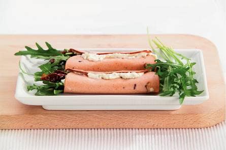 Vegetarische rolletjes met kaasspread