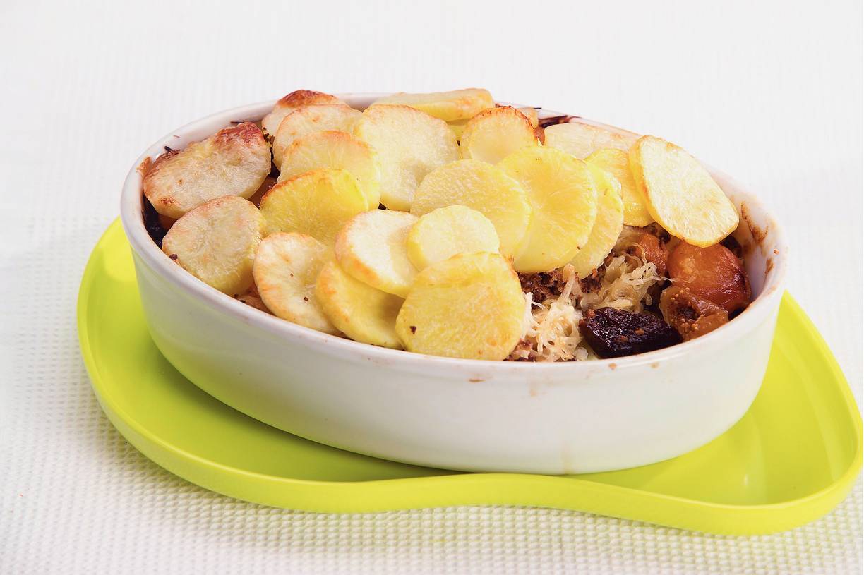 Zuurkoolschotel met tuttifrutti