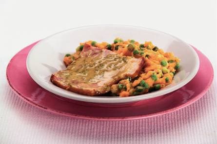 Voorjaarsstamppot met ham en mosterd