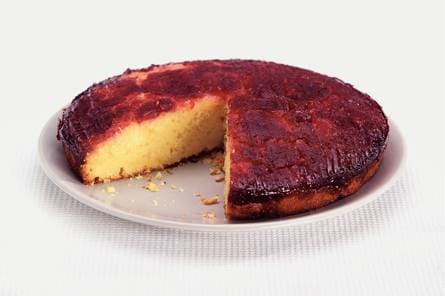 Onderstebovencake met cranberry's