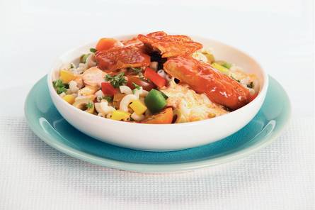 Pastasalade met paprika en haring