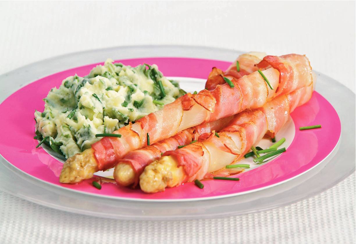 Gegrilde asperges met spek