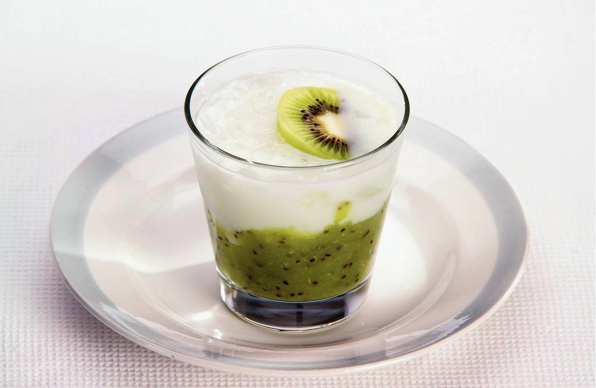IJsyoghurt met kiwi
