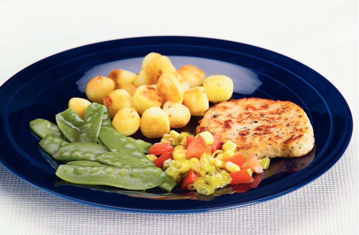 Vegetarische filets met groene pepersalsa