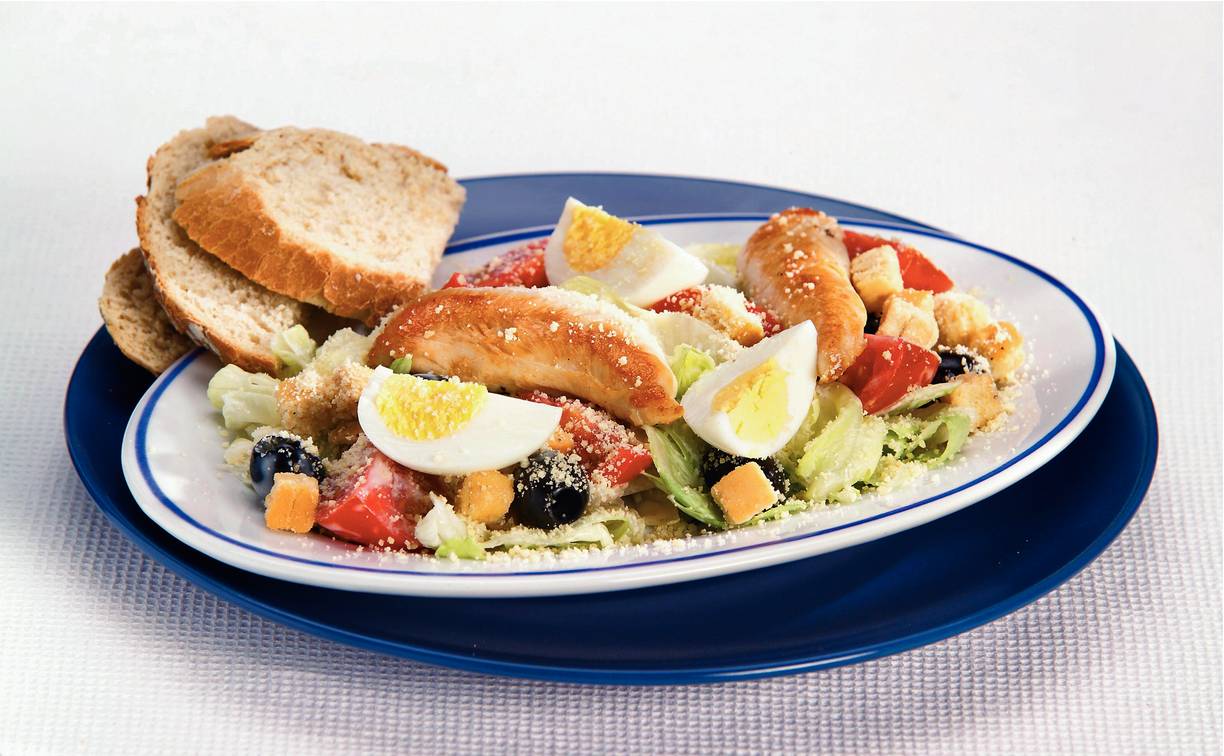 Superlekkere caesarsalade