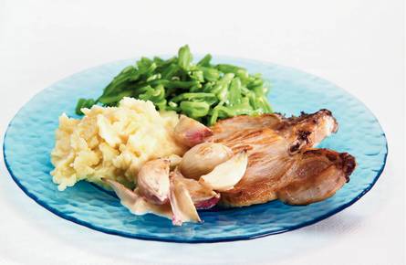 Ribkarbonades met sjalottensaus