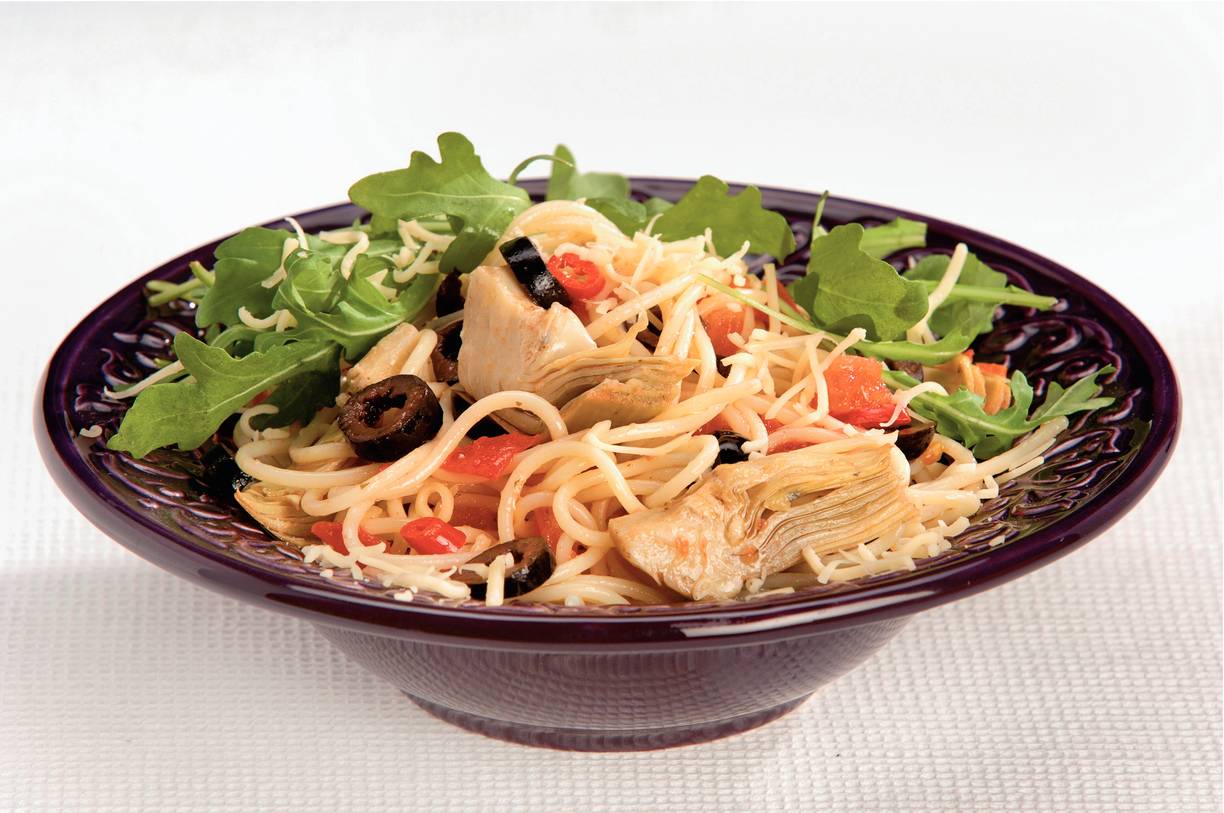 Spaghetti met artisjokken