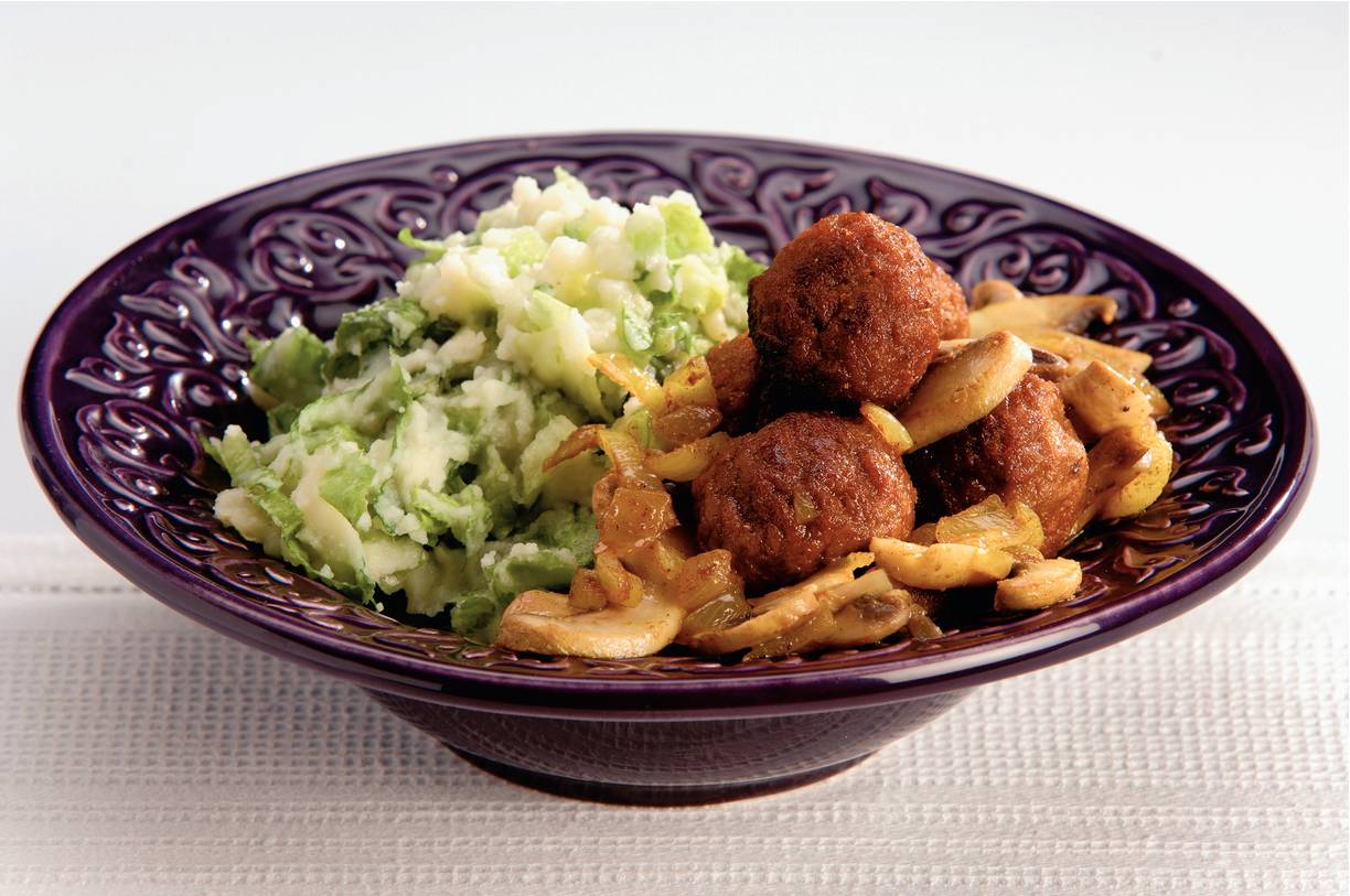 Vegetarische andijvie-kerriestamppot