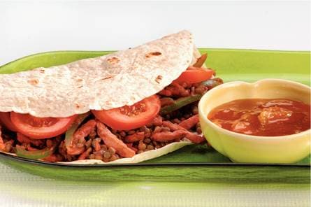 Wrap met kalkoen tandoori