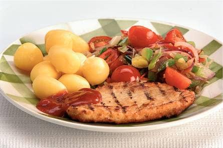 Gegrilde vegetarische filet met wokgroenten