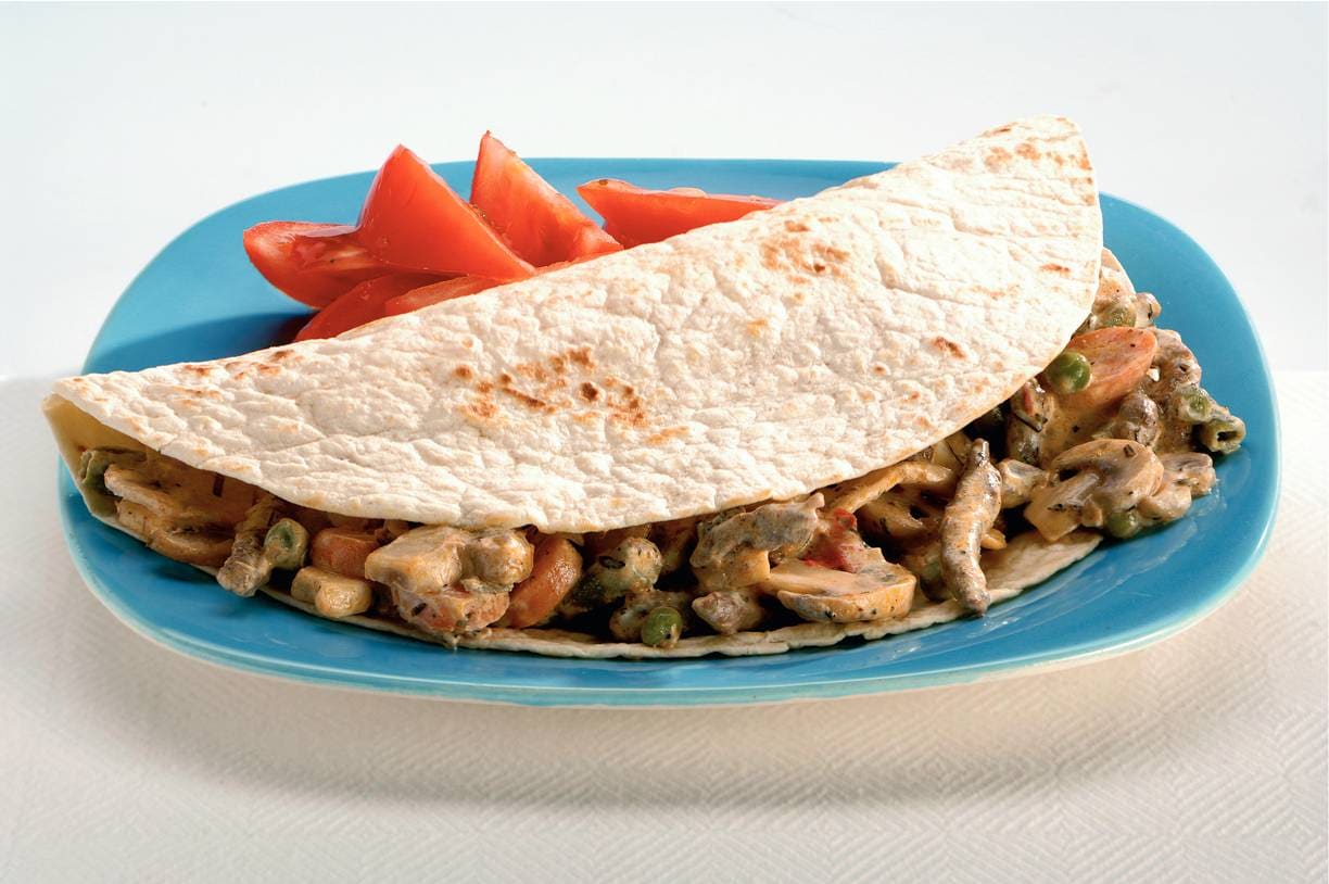 Champignonwraps met runderreepjes