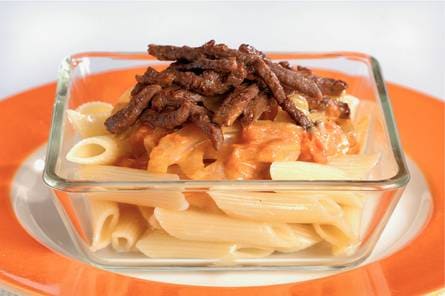 Penne met rundvlees en venkel