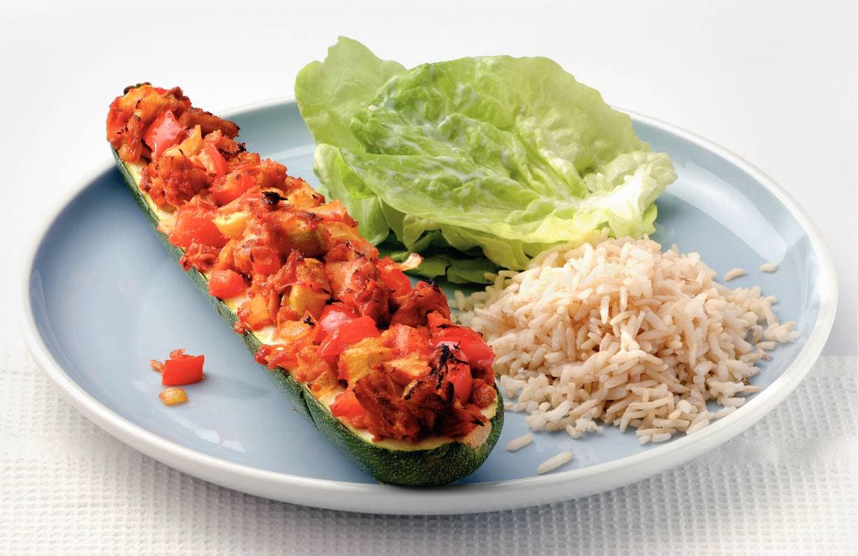 Courgette gevuld met tonijn